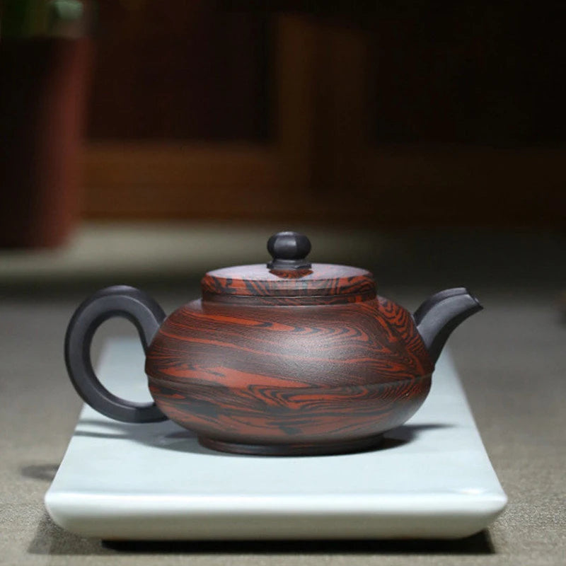 280ml Chinese Yixing Purple Clay Teapots Famous Handmade Large Capacity Tea Pot Raw Ore Purple Mud Beauty Kettle Zisha Tea Set