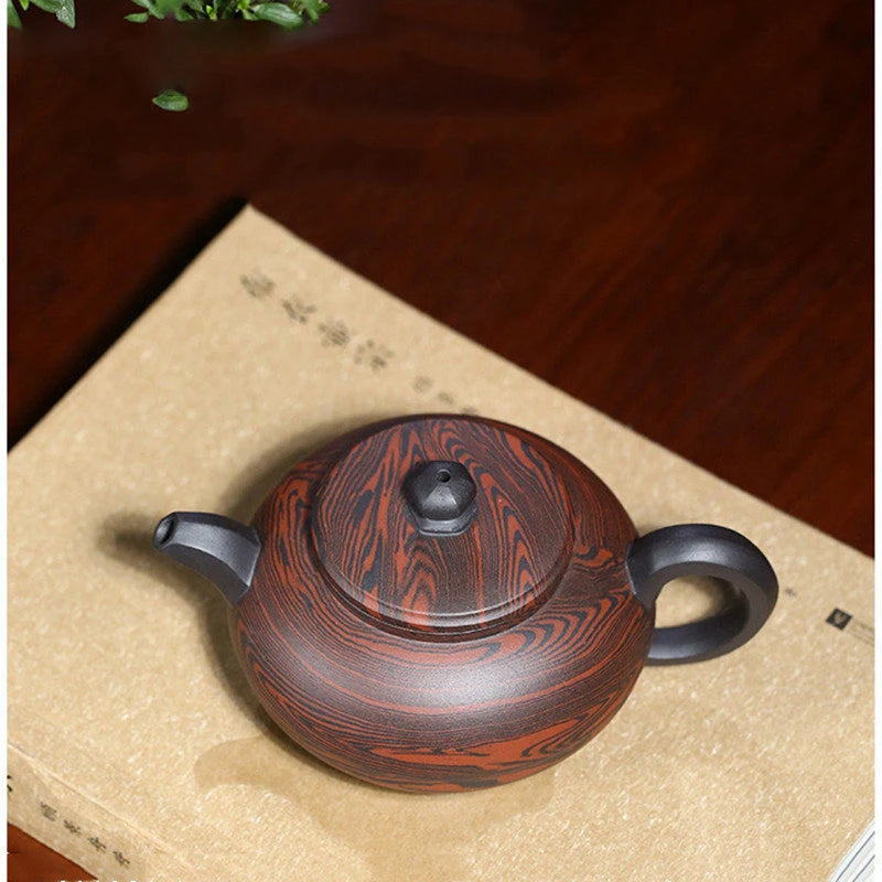 280ml Chinese Yixing Purple Clay Teapots Famous Handmade Large Capacity Tea Pot Raw Ore Purple Mud Beauty Kettle Zisha Tea Set