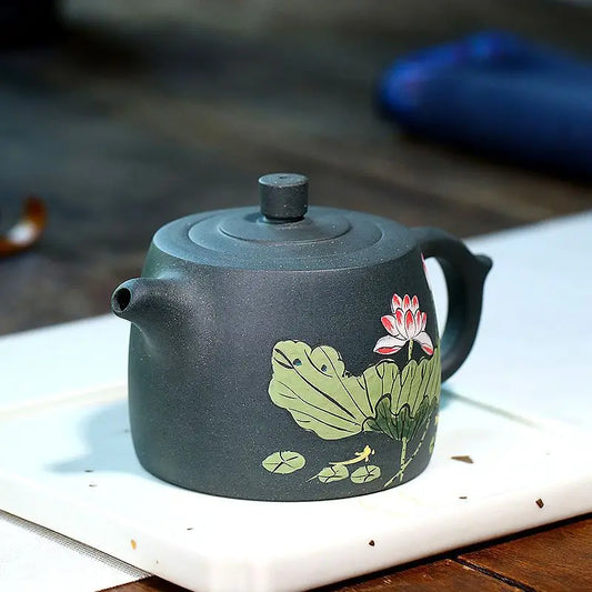 280ml Handcrafted  Yixing Purple Clay Teapot Small Capacity Traditional Chinese Kettle Puer Oolong Tea Set