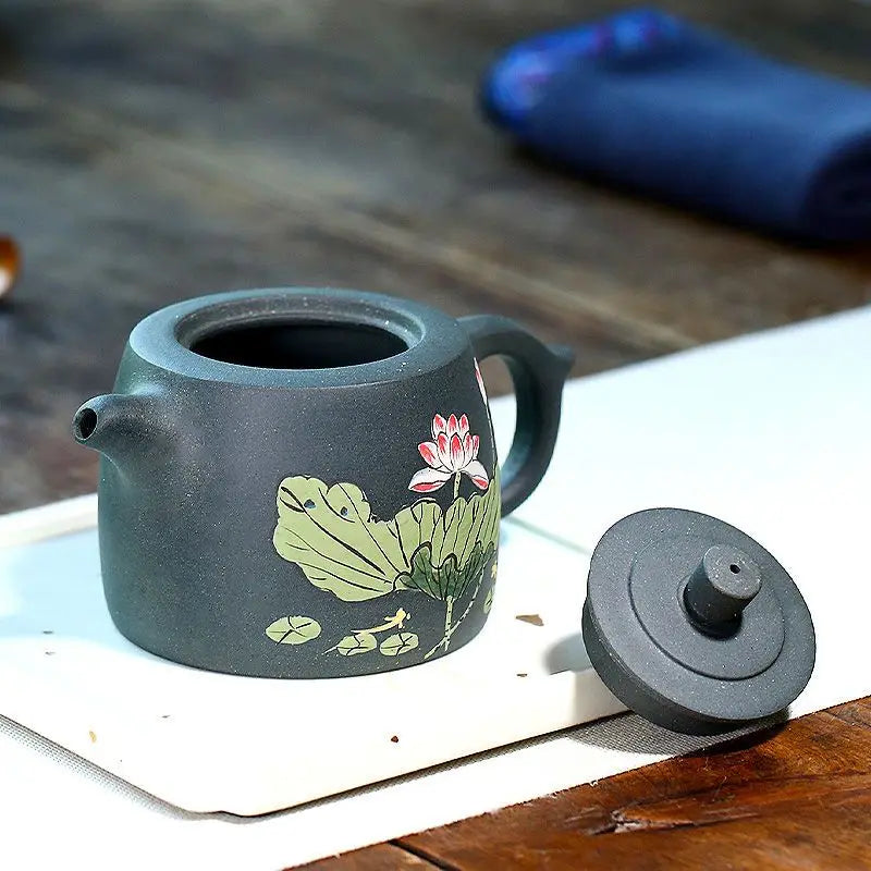 280ml Handcrafted  Yixing Purple Clay Teapot Small Capacity Traditional Chinese Kettle Puer Oolong Tea Set