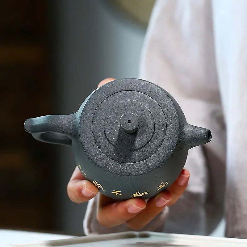 280ml Handcrafted  Yixing Purple Clay Teapot Small Capacity Traditional Chinese Kettle Puer Oolong Tea Set