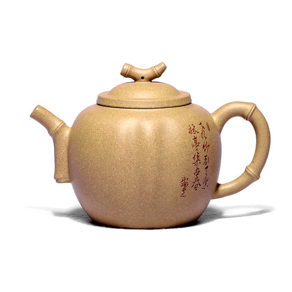 280ml Pure Handmade Yixing Zisha teapot Wind bamboo teapot Hot Sale Free Shipping