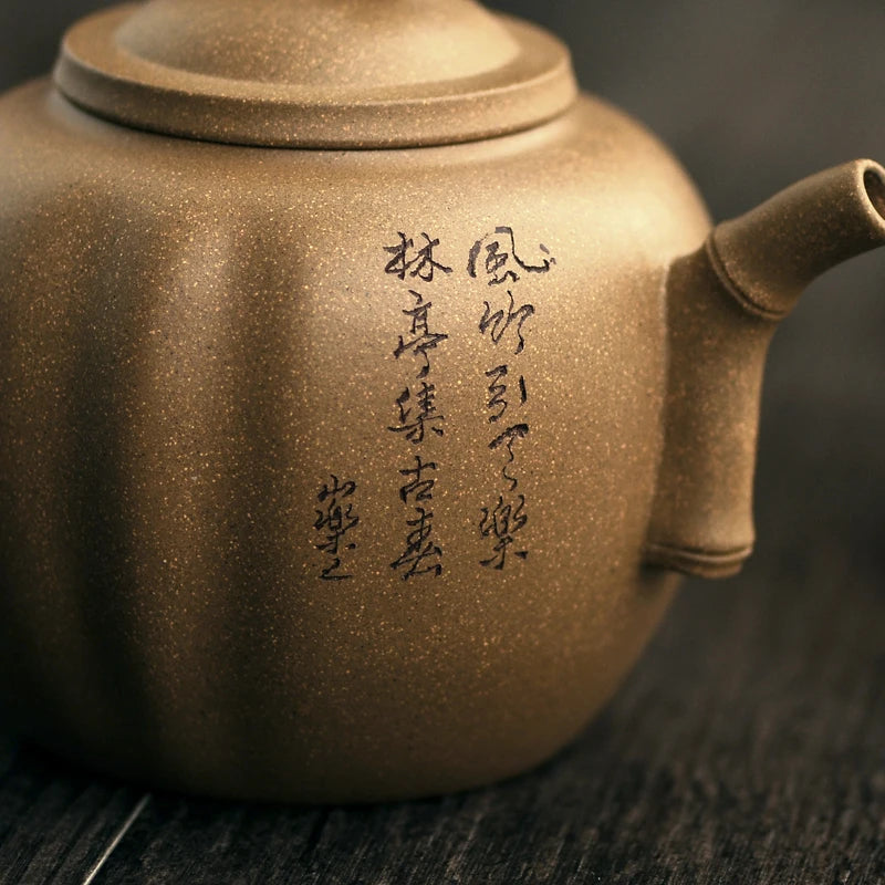 280ml Pure Handmade Yixing Zisha teapot Wind bamboo teapot Hot Sale Free Shipping