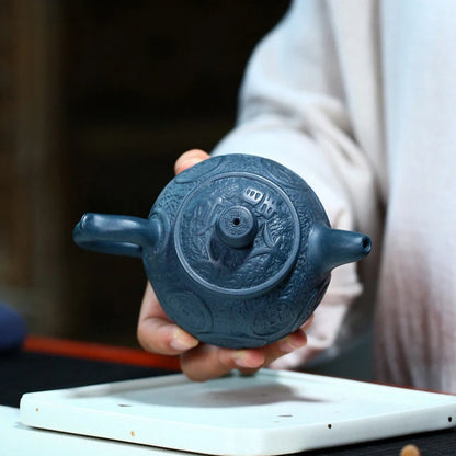 280ml Yixing Famous Purple Clay Teapots Handmade Large Capacity Tea Pot Raw Ore Azure Mud Beauty Kettle Chinese Zisha Tea Set
