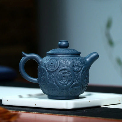 280ml Yixing Famous Purple Clay Teapots Handmade Large Capacity Tea Pot Raw Ore Azure Mud Beauty Kettle Chinese Zisha Tea Set