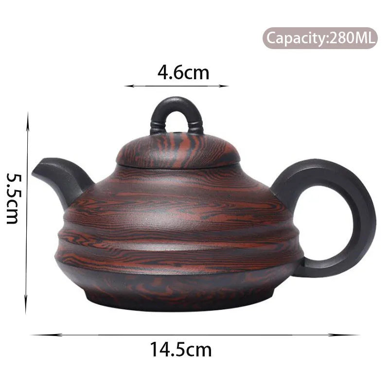 280ml Yixing Famous Raw Ore Purple Clay Teapots Handmade Tea Pot Tradition Old Purple Mud Kettle Chinese Authentic Zisha Tea Set