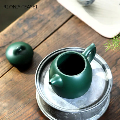 280ml Yixing High-end Purple Clay Teapots Famous Handmade Tea Pot Raw Ore Green Mud Kettle Chinese Zisha Tea Set Collection