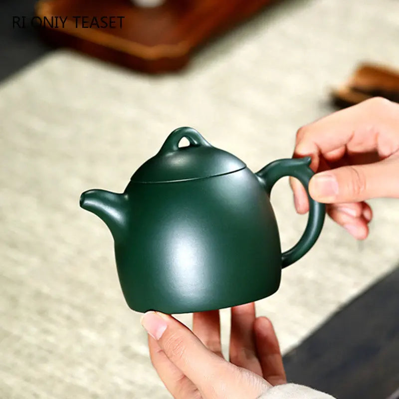 280ml Yixing High-end Purple Clay Teapots Famous Handmade Tea Pot Raw Ore Green Mud Kettle Chinese Zisha Tea Set Collection