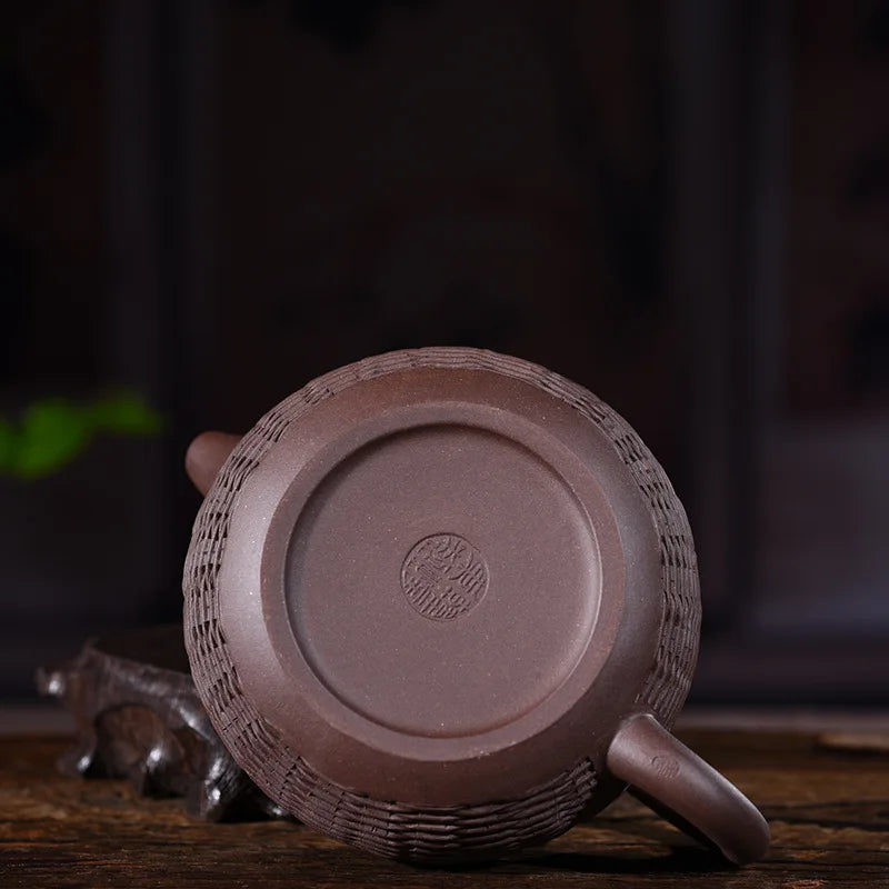 280ml Yixing Purple Clay Tea Pot Genuine Pure Handmade Famous Original Bamboo Teapot Tea Kettle Kung Fu Tea Set Free Shipping