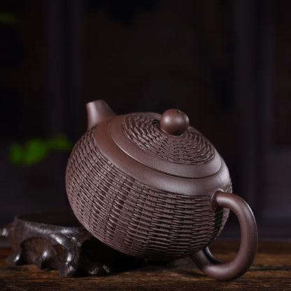 280ml Yixing Purple Clay Tea Pot Genuine Pure Handmade Famous Original Bamboo Teapot Tea Kettle Kung Fu Tea Set Free Shipping