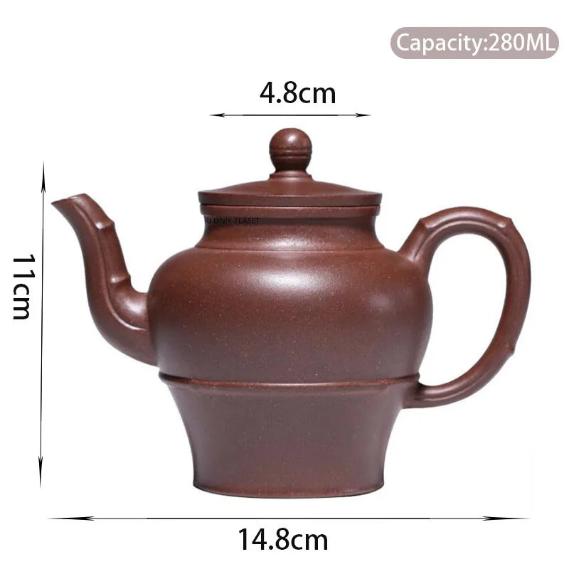 280ml Yixing Raw Ore Purple Clay Teapots High-end Handmade Large Capacity Tea Pot Beauty Kettle Chinese Zisha Tea Set Collection