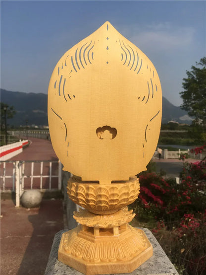 28CM large HOME Family safety health Company SHOP good luck Efficacious protection Amitabha Sakyamuni buddha wood carving statue