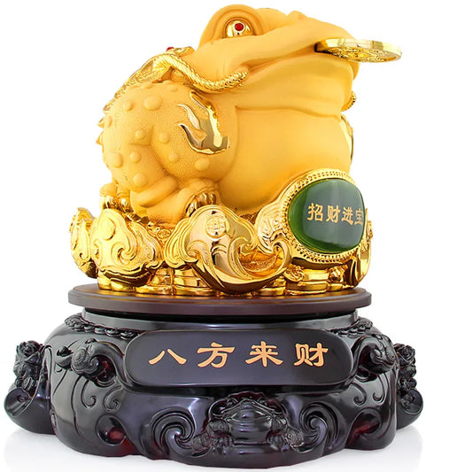 28cm Lucky decoration toad three-legged frog handicraft furnishing articles Free shipping  statue of family decorations