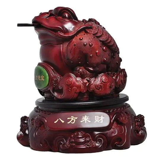 28cm Lucky decoration toad three-legged frog handicraft furnishing articles Free shipping  statue of family decorations