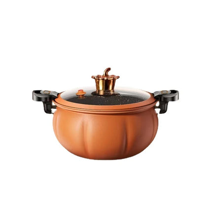 28cm Micro Pressure Medical Stone Pumpkin Pot Multi-function Non-stick Cooking Pots Fried Stew Pot Visible Pot Cover Soup Pot