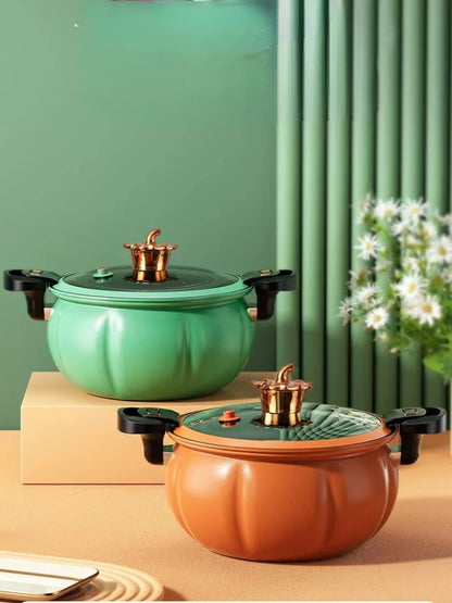 28cm Micro Pressure Medical Stone Pumpkin Pot Multi-function Non-stick Cooking Pots Fried Stew Pot Visible Pot Cover Soup Pot