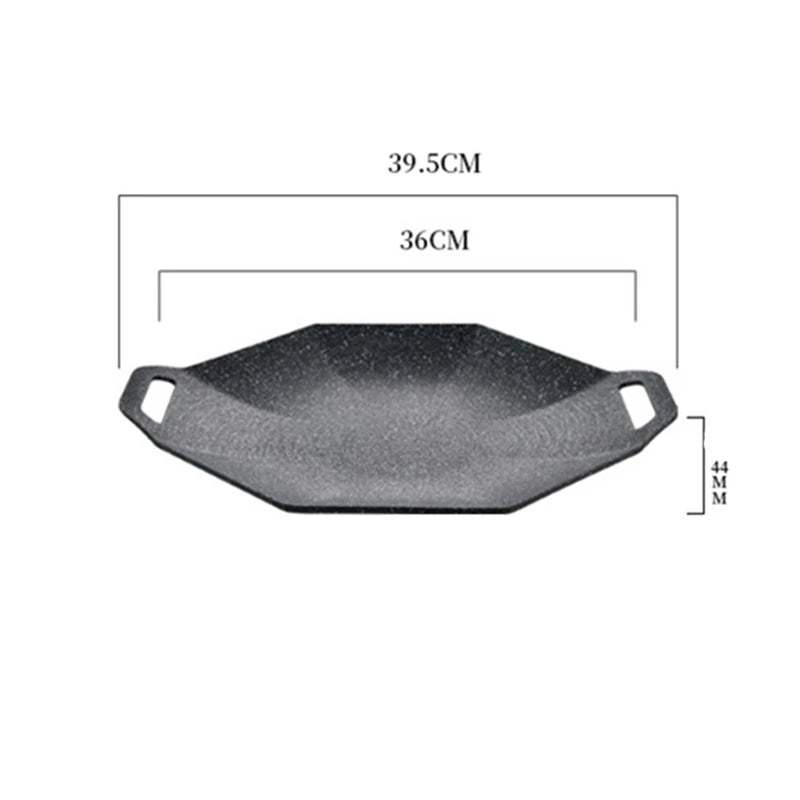 29/33cm Round Cast Iron Uncoated Frying Pan Outdoor Pancake Griddle Nonstick Barbecue Gril Cooking Pot Kitchen Cookware Utensils