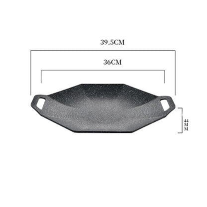 29/33cm Round Cast Iron Uncoated Frying Pan Outdoor Pancake Griddle Nonstick Barbecue Gril Cooking Pot Kitchen Cookware Utensils