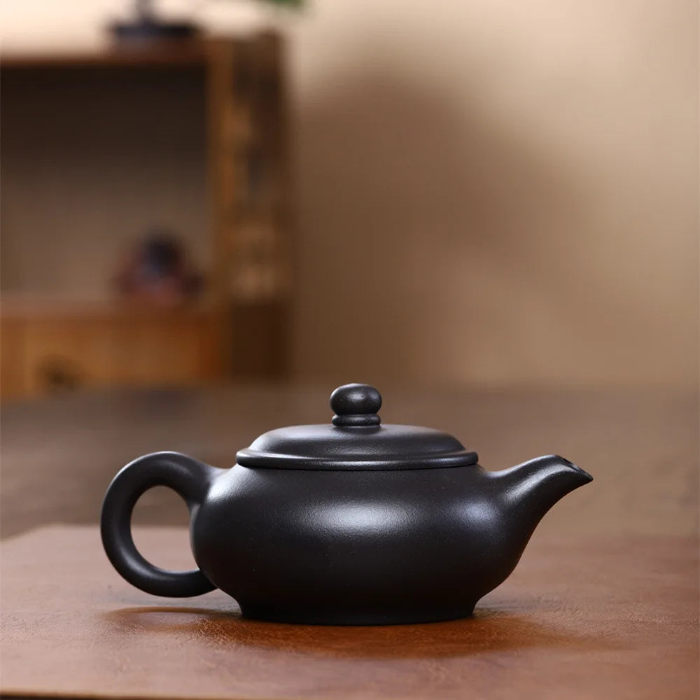 290cc High Quality Yixing Purple Clay Teapot Master Handmade Stone Scoop Pot Chinese Zisha Tea Set Beauty Tea Maker