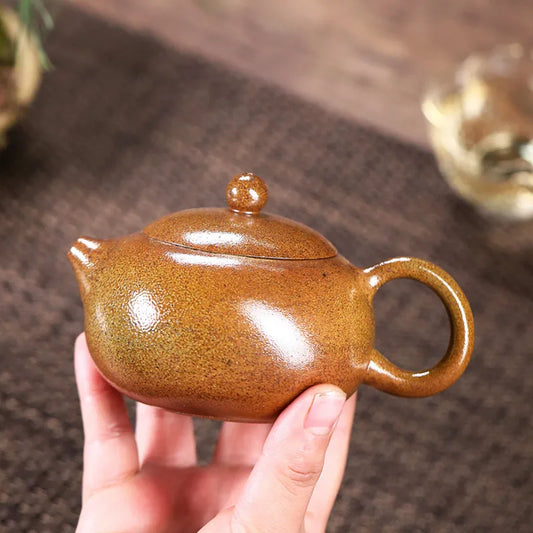 290ml Chinese Yixing Tradition Purple Clay Teapots Xishi Tea Pot Famous Handmade Raw Ore Zisha Kettle Tea Ceremony Supplies