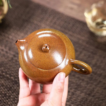 290ml Chinese Yixing Tradition Purple Clay Teapots Xishi Tea Pot Famous Handmade Raw Ore Zisha Kettle Tea Ceremony Supplies