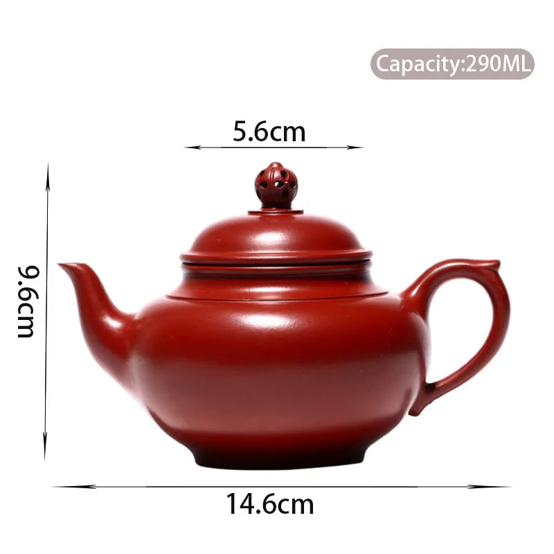 290ml Classic Yixing Purple Clay Teapots Famous Artists Handmade Zisha Tea Pot Raw Ore Dahongpao Mud Kettle Chinese Tea Set