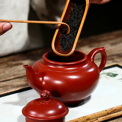290ml Classic Yixing Purple Clay Teapots Famous Artists Handmade Zisha Tea Pot Raw Ore Dahongpao Mud Kettle Chinese Tea Set