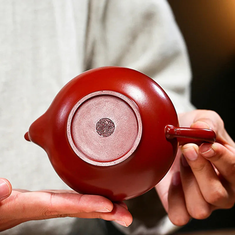 290ml Classic Yixing Purple Clay Teapots Famous Artists Handmade Zisha Tea Pot Raw Ore Dahongpao Mud Kettle Chinese Tea Set