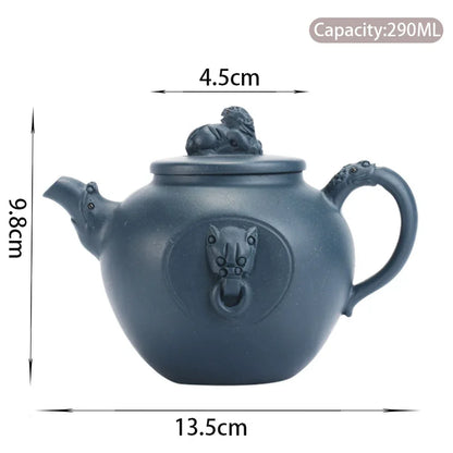 290ml Creativity Yixing Purple Clay Teapot Raw Ore Azure Mud Home Tea Pot Zisha Filter Beauty Kettle Chinese Tea Set Accessories