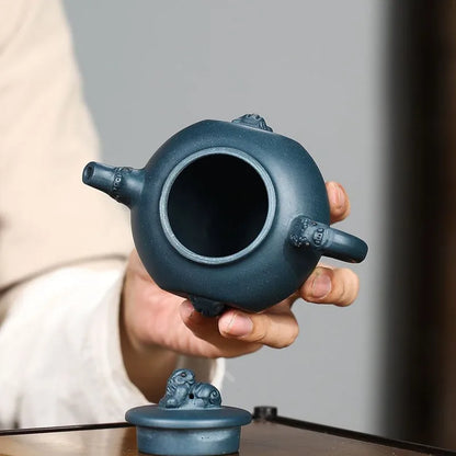 290ml Creativity Yixing Purple Clay Teapot Raw Ore Azure Mud Home Tea Pot Zisha Filter Beauty Kettle Chinese Tea Set Accessories