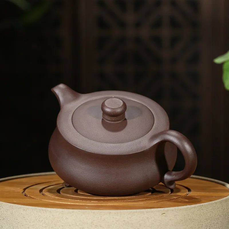 290ml Hot Sale Yixing Teapot Cylindrical Purple Clay Teapot Tea Set Master Handmade Purple Sand Kungfu Tea Set Free Shipping