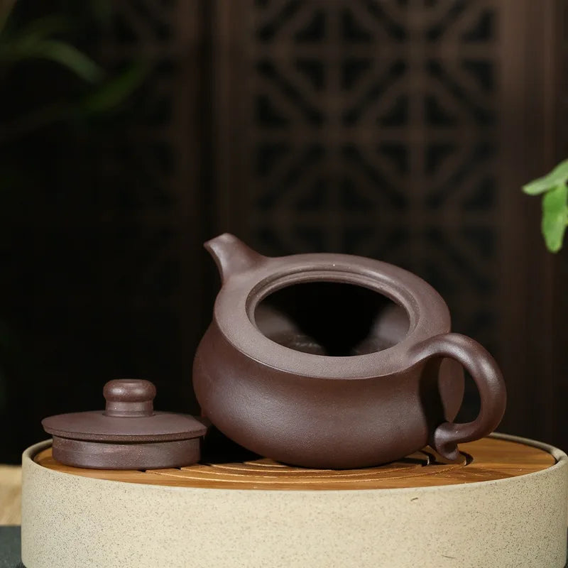 290ml Hot Sale Yixing Teapot Cylindrical Purple Clay Teapot Tea Set Master Handmade Purple Sand Kungfu Tea Set Free Shipping