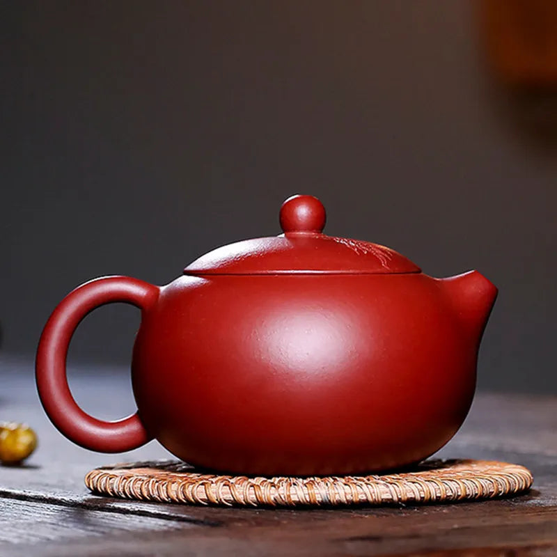 290ml Yixing Handmade Purple Clay Teapots Carved Dragon Pattern Tea Pot Raw Ore Dahongpao Beauty Kettle Chinese Zisha Tea Set