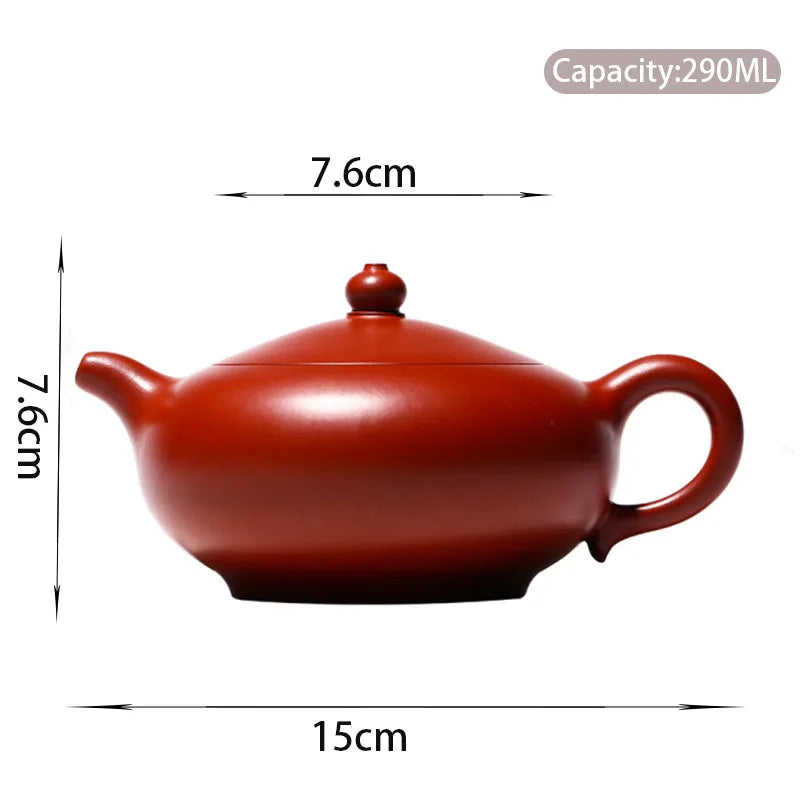 290ml Yixing Handmade Purple Clay Teapots Raw Ore Dahongpao Tea Pot Home Beauty Kettle Chinese Zisha Tea Set Accessories