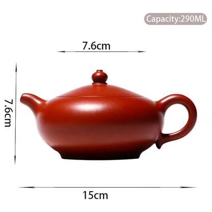 290ml Yixing Handmade Purple Clay Teapots Raw Ore Dahongpao Tea Pot Home Beauty Kettle Chinese Zisha Tea Set Accessories