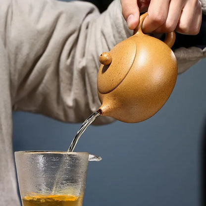 290ml classic Yixing Purple Clay Teapots Raw Ore Xishi Tea Pot Household Filter Beauty Kettle Zisha Tea table Accessories