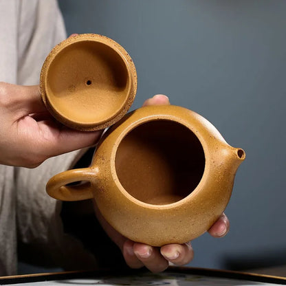 290ml classic Yixing Purple Clay Teapots Raw Ore Xishi Tea Pot Household Filter Beauty Kettle Zisha Tea table Accessories