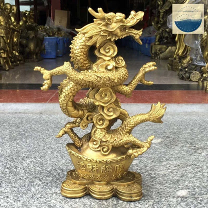 29CM Large HOME SHOP Company Exorcise evil spirit Recruit money Business booming propitious Royal dragon Loong FENG SHUI statue