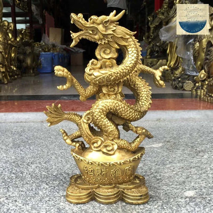 29CM Large HOME SHOP Company Exorcise evil spirit Recruit money Business booming propitious Royal dragon Loong FENG SHUI statue