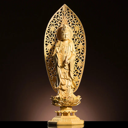 29CM Three Buddhas Statue Wood Carving Solid Home Decoration Carving Craft Feng Shui Buddha Decoration