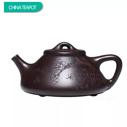 150ml Yixing Purple Clay Teapot Famous Artists Hand-painted Plum Blossom Tea Pot Raw Ore Purple Mud Kettle Chinese Zisha Tea Set