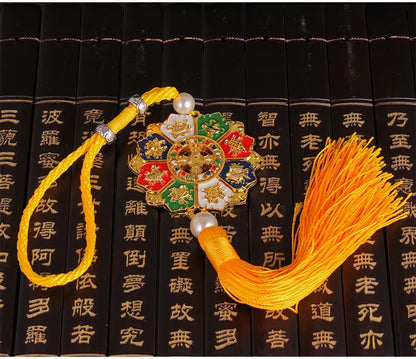 2P HOME CAR pocket travel Buddhist Exorcise evil spirits efficacious Mascot Eight Auspicious Symbols of Buddhism Prayer hanging