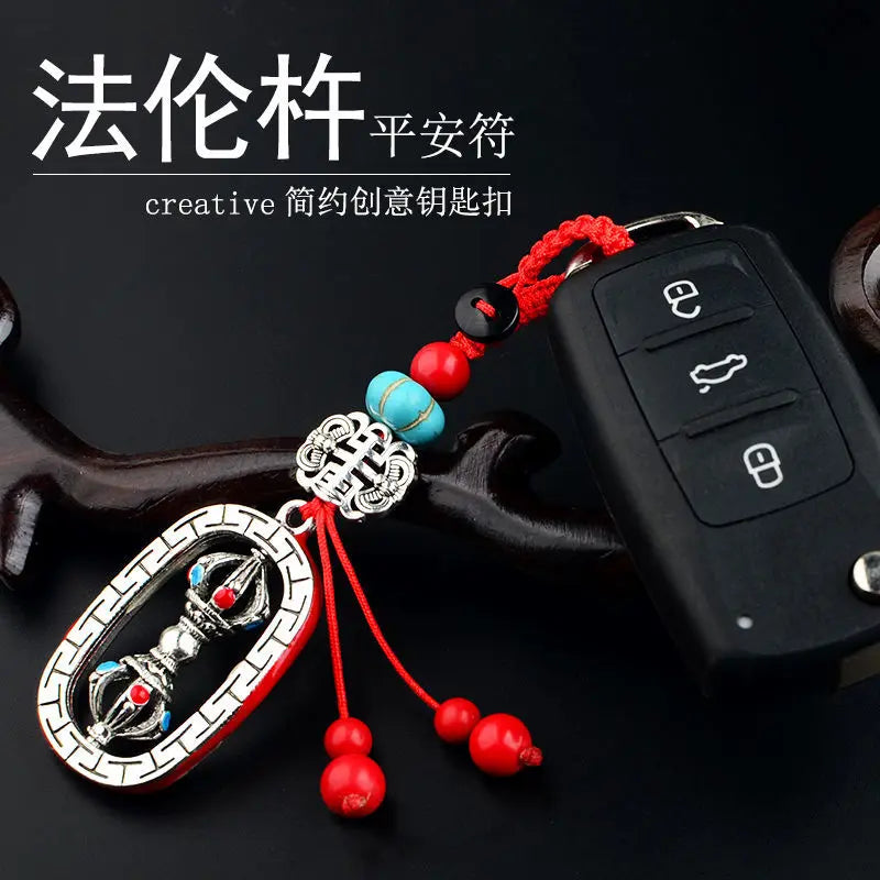 2PCS Buddhist pocket travel efficacious Mascot Auspicious safe  protection Buddha Tibetan Silver Vajra Pendant Buddhist Amulet