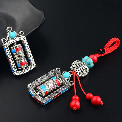 2PCS Buddhist pocket travel efficacious Mascot Auspicious safe  protection Buddha Tibetan Silver Vajra Pendant Buddhist Amulet