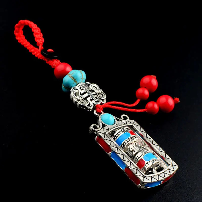 2PCS Buddhist pocket travel efficacious Mascot Auspicious safe  protection Buddha Tibetan Silver Vajra Pendant Buddhist Amulet