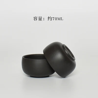 2PCS Chinese Jianshui Purple Clay Handmade Mater Cup Ceramic Tea  TeaCups  Kung Fu Tea Set Drinkware