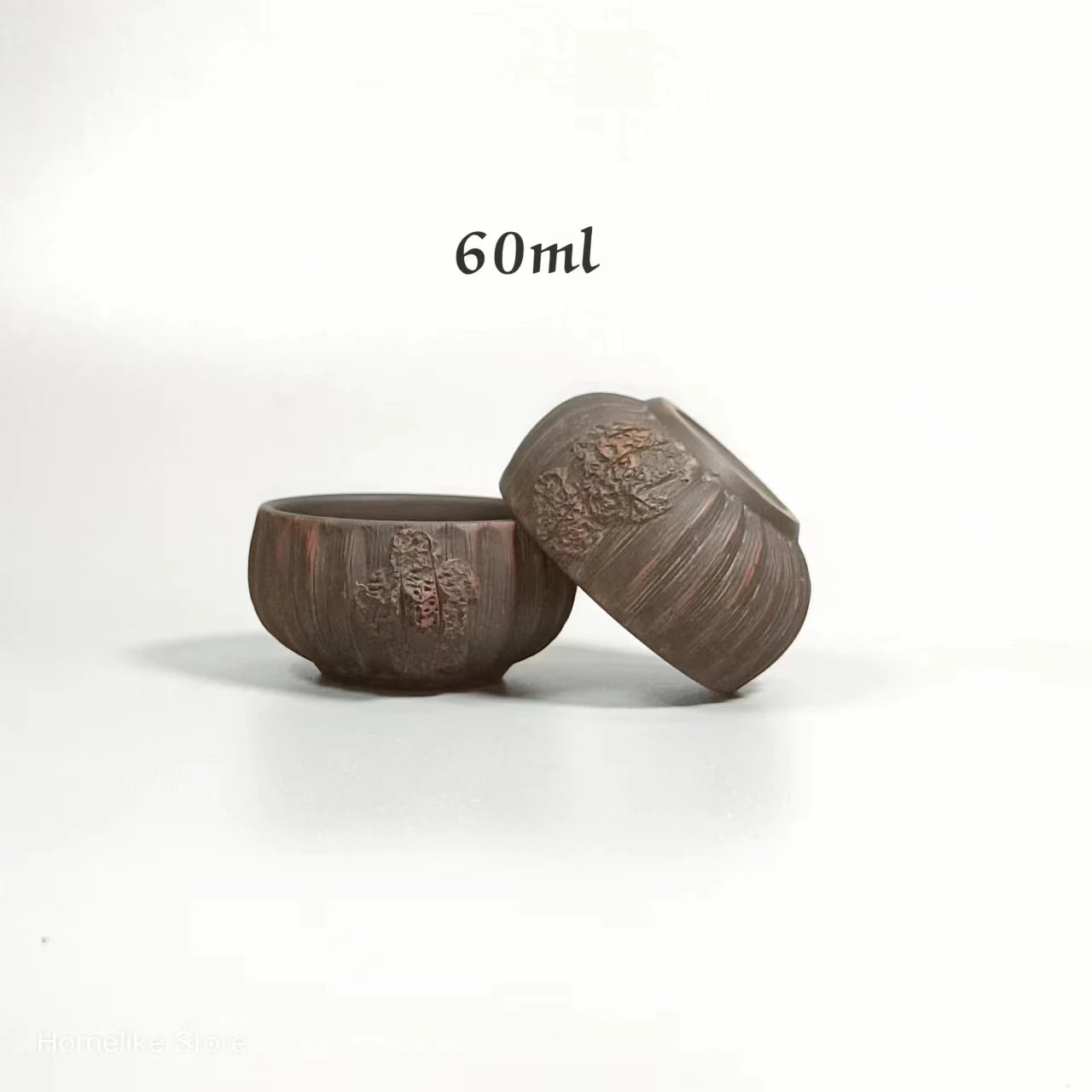 2PCS Chinese Jianshui Purple Clay Handmade Mater Cup Ceramic Tea  TeaCups  Kung Fu Tea Set Drinkware