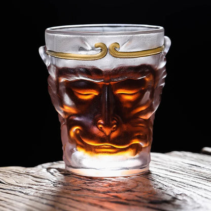 2PCS ENERGE SPRING Glass Teacup Great Sage The Monkey King Cup Lead-Free Glass Master Cup 120ML Special Tea Cup Kung Fu Tea Set