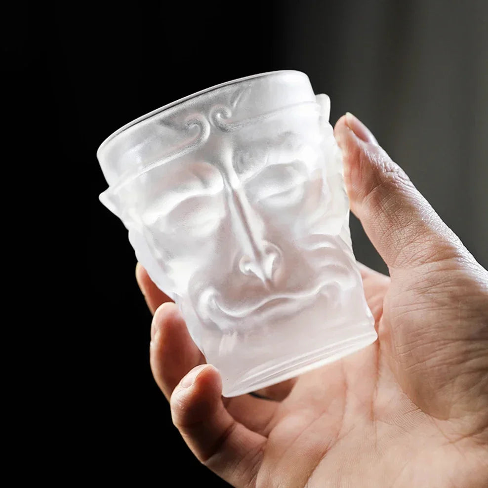 2PCS ENERGE SPRING Glass Teacup Great Sage The Monkey King Cup Lead-Free Glass Master Cup 120ML Special Tea Cup Kung Fu Tea Set