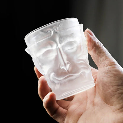 2PCS ENERGE SPRING Glass Teacup Great Sage The Monkey King Cup Lead-Free Glass Master Cup 120ML Special Tea Cup Kung Fu Tea Set
